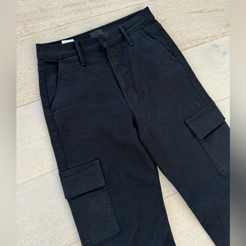 NWOT Mother The Straight Up Rambler Cargo 
Jeans Pants in Pitch size 28 - Picture 7 of 16